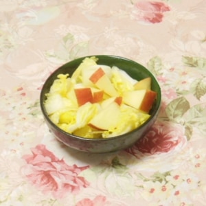 すぐ食べる♪白菜に柚子とリンゴの皮でサラダな漬物